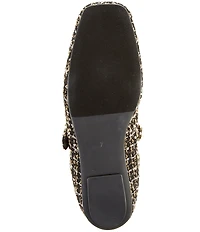 Jeffrey Campbell Amarissa-2 Tweed Ornamented Mary Jane Ballet Flats