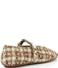 Jeffrey Campbell Amarissa-2 Tweed Ornamented Mary Jane Ballet Flats