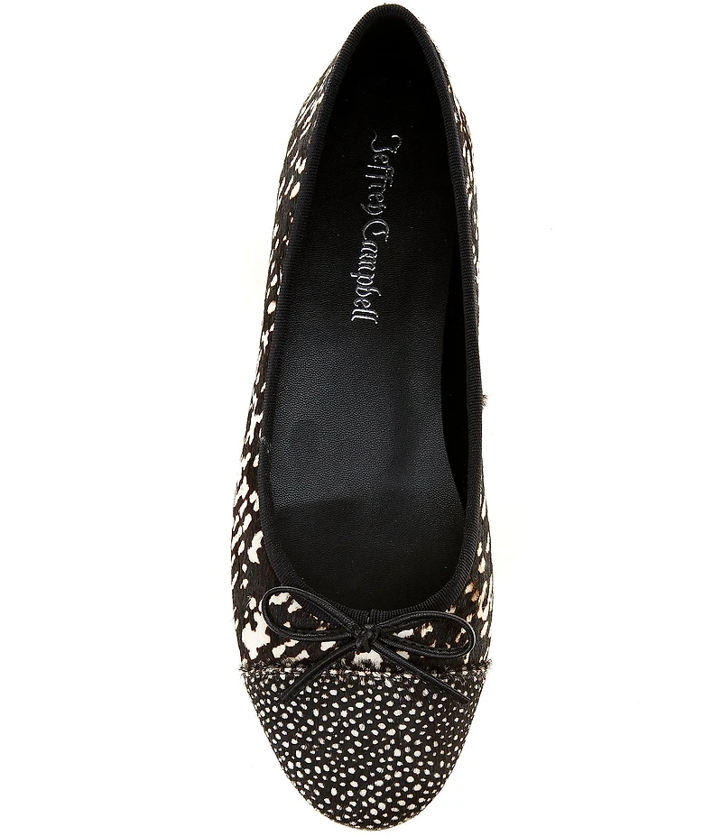 Jeffrey Campbell Arabesq-F Faux Fur Cap Toe Ballet Flats