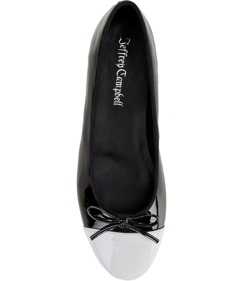 Jeffrey Campbell Arabesque Patent Leather Cap Toe Ballet Flats