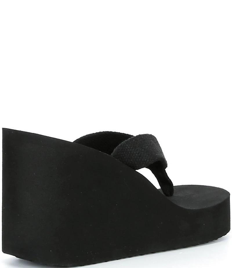 Jeffrey Campbell Astria Fabric Ultra High Platform Thong Sandals