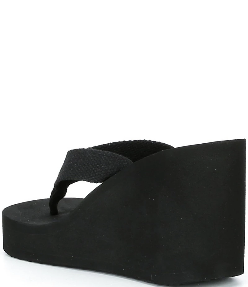 Jeffrey Campbell Astria Fabric Ultra High Platform Thong Sandals