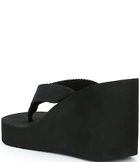 Jeffrey Campbell Astria Fabric Ultra High Platform Thong Sandals