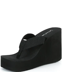 Jeffrey Campbell Astria Fabric Ultra High Platform Thong Sandals