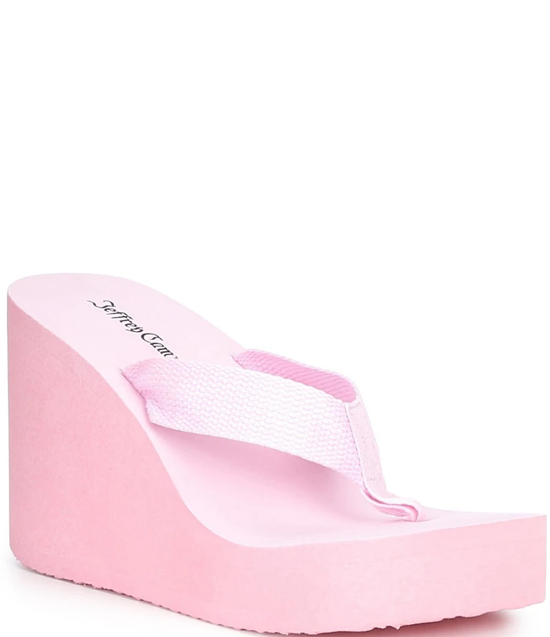 Jeffrey Campbell Astria Fabric Ultra High Platform Thong Sandals
