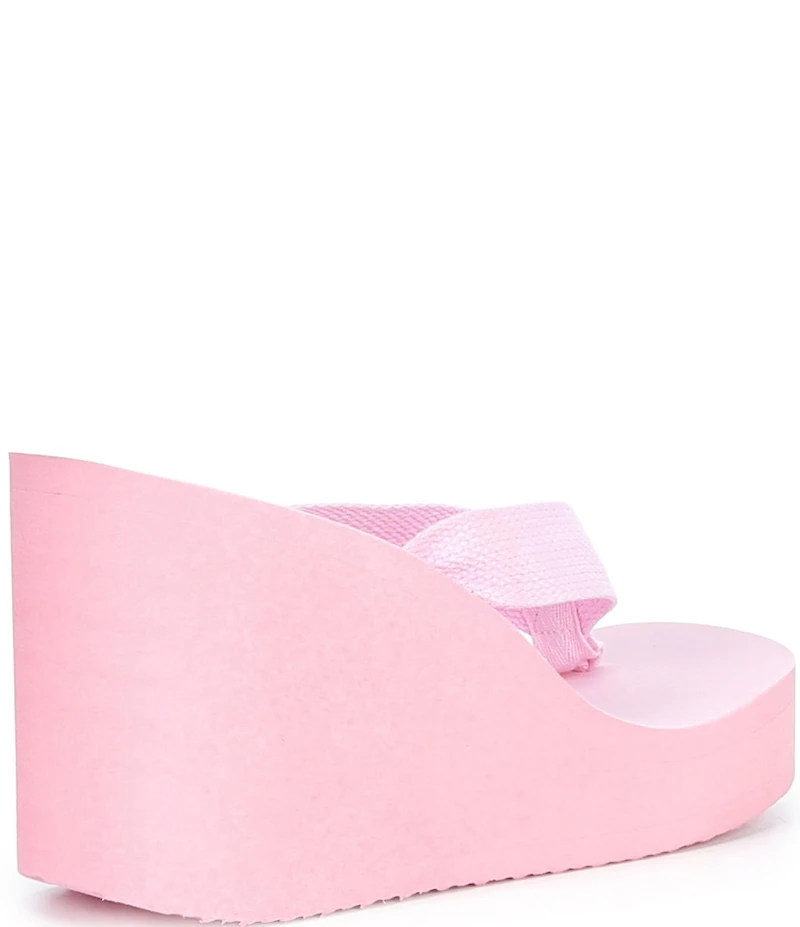 Jeffrey Campbell Astria Fabric Ultra High Platform Thong Sandals