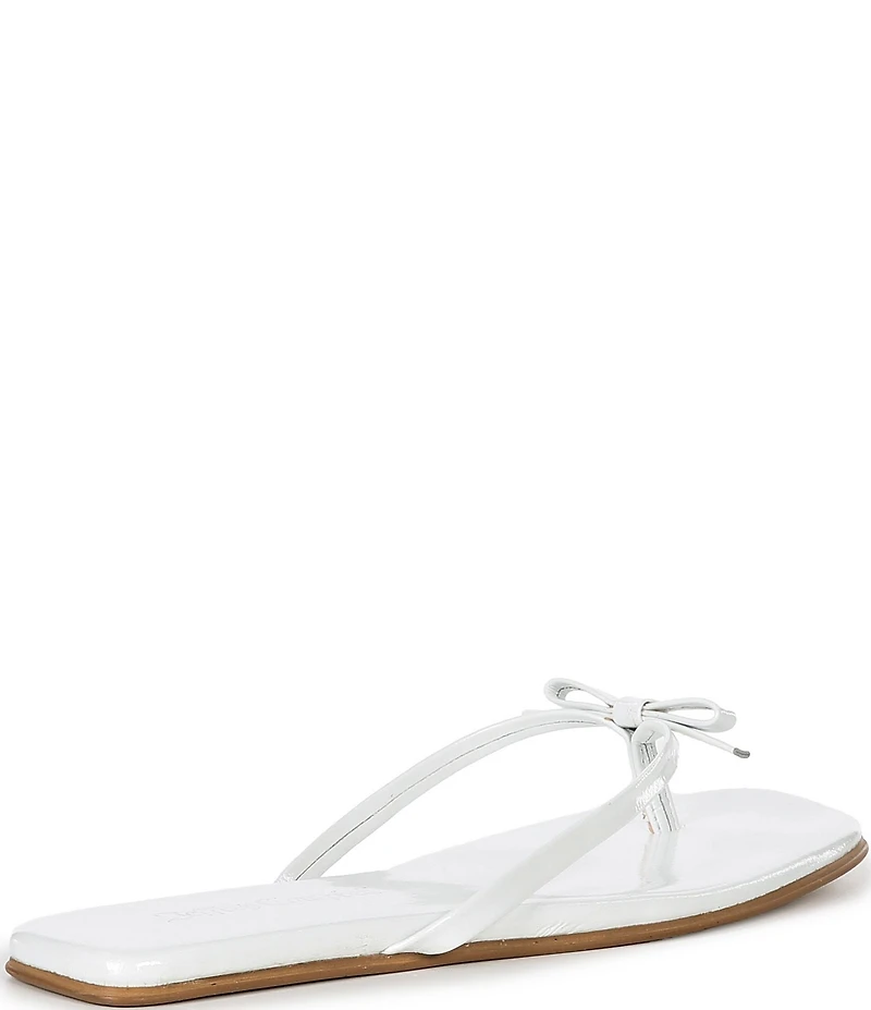 Jeffrey Campbell At-Peace Patent Leather Bow Flip Flop Sandals