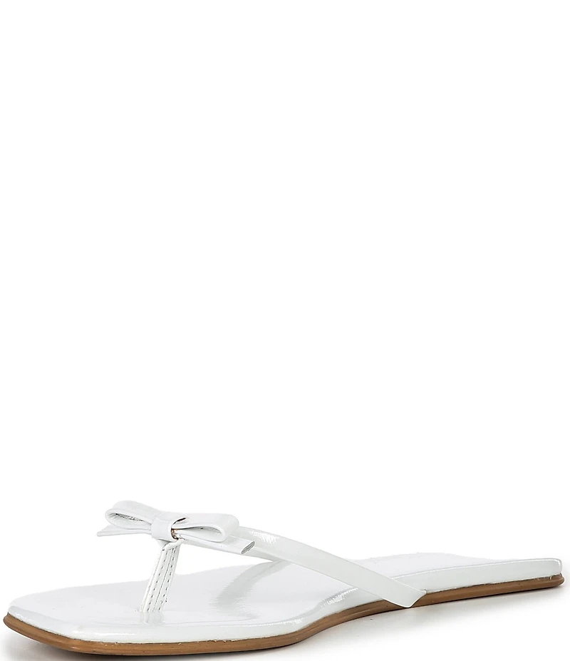 Jeffrey Campbell At-Peace Patent Leather Bow Flip Flop Sandals