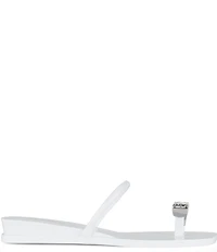 Jeffrey Campbell Balia Jelly Toe Ring Jewel Ornament Wedge Slide Sandals