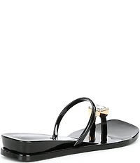 Jeffrey Campbell Balia Jelly Toe Ring Jewel Ornament Wedge Slide Sandals
