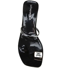 Jeffrey Campbell Balia Jelly Toe Ring Jewel Ornament Wedge Slide Sandals