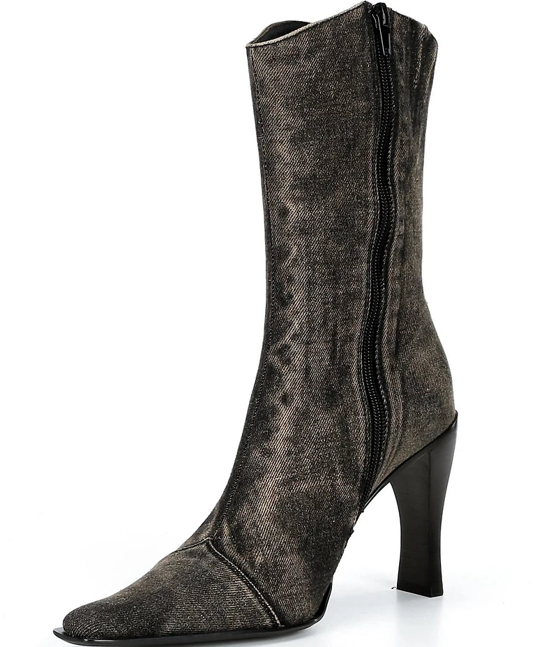 Jeffrey Campbell Be-Bold 2 Denim Mid Calf Boots