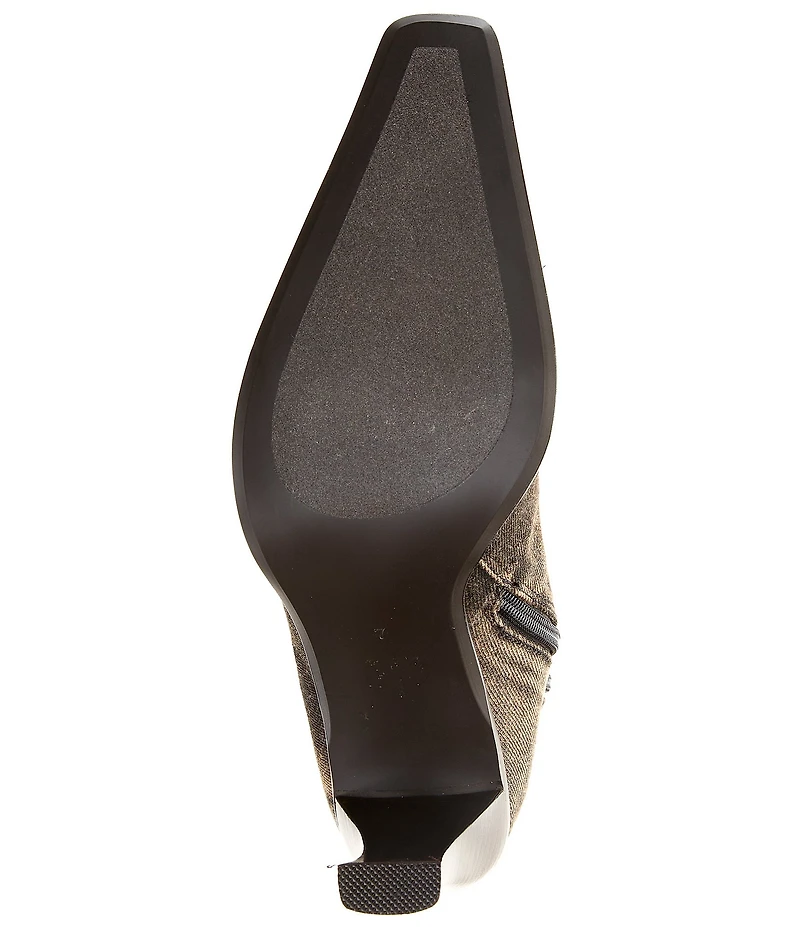 Jeffrey Campbell Be-Bold 2 Denim Mid Calf Boots