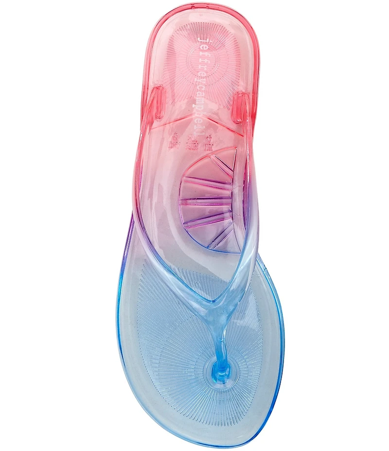 Jeffrey Campbell Beach Day Ombre Thong Jelly Flip Flops
