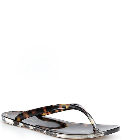 Jeffrey Campbell Beach Day Tortoise Thong Jelly Flip Flops