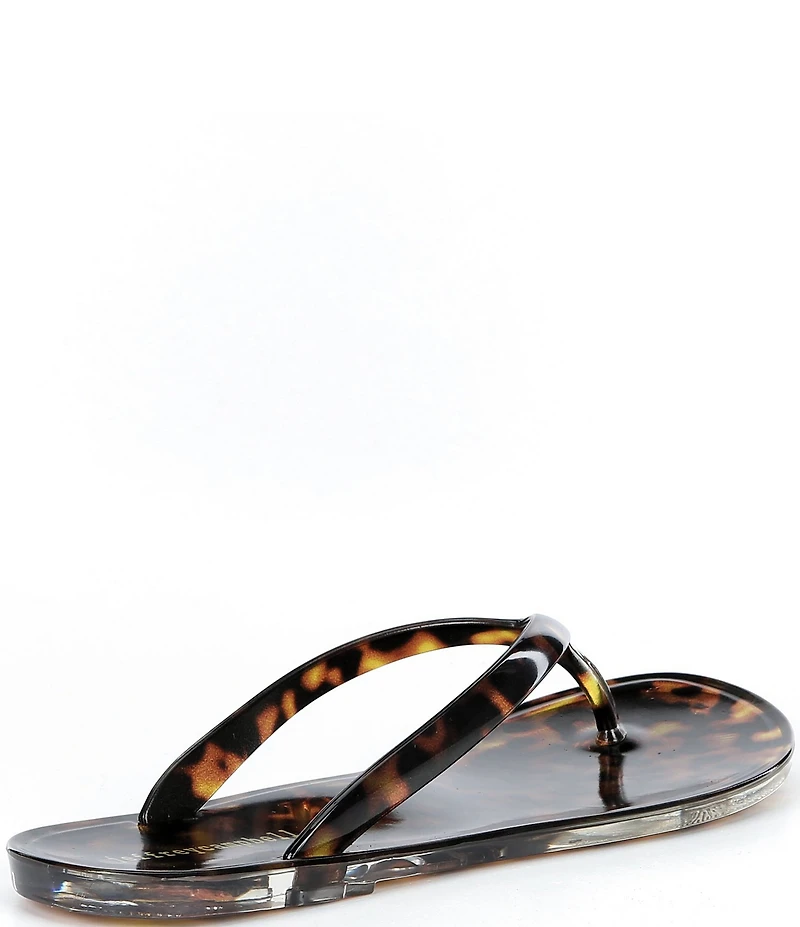 Jeffrey Campbell Beach Day Tortoise Thong Jelly Flip Flops