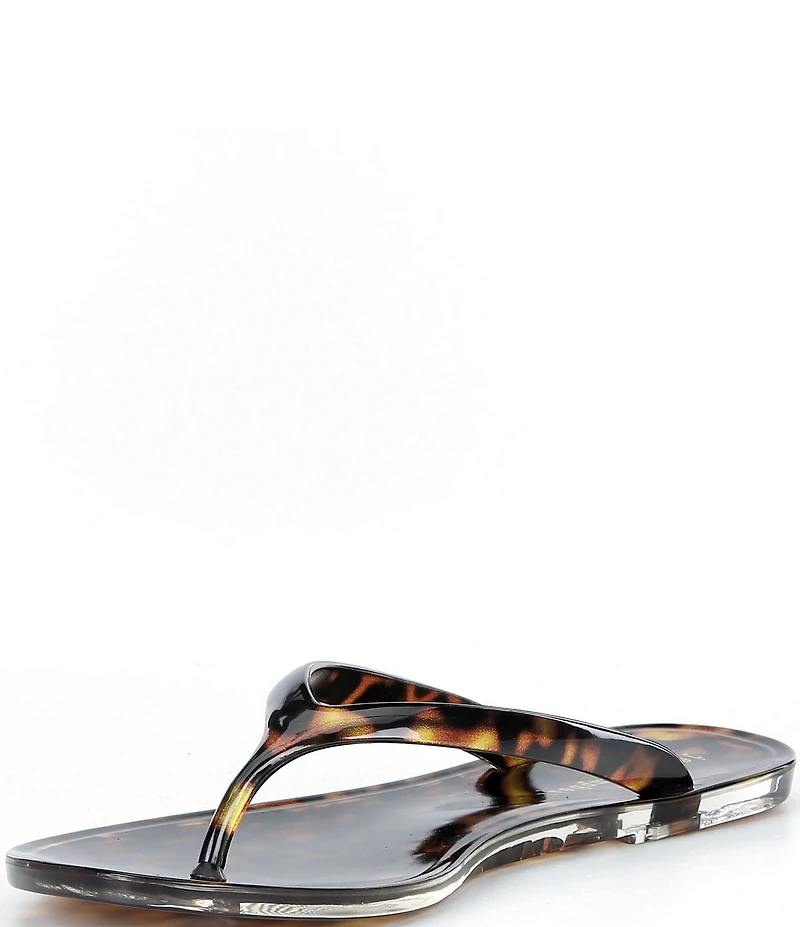 Jeffrey Campbell Beach Day Tortoise Thong Jelly Flip Flops