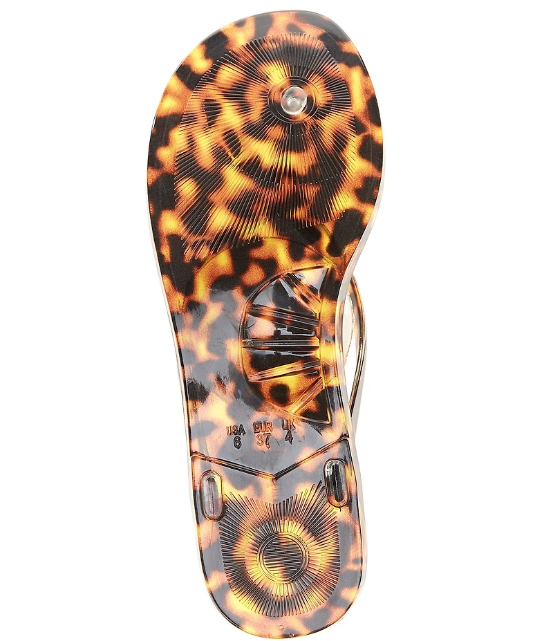 Jeffrey Campbell Beach Day Tortoise Thong Jelly Flip Flops
