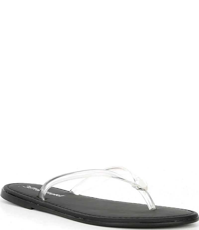 Jeffrey Campbell Beached Clear Flip Flops