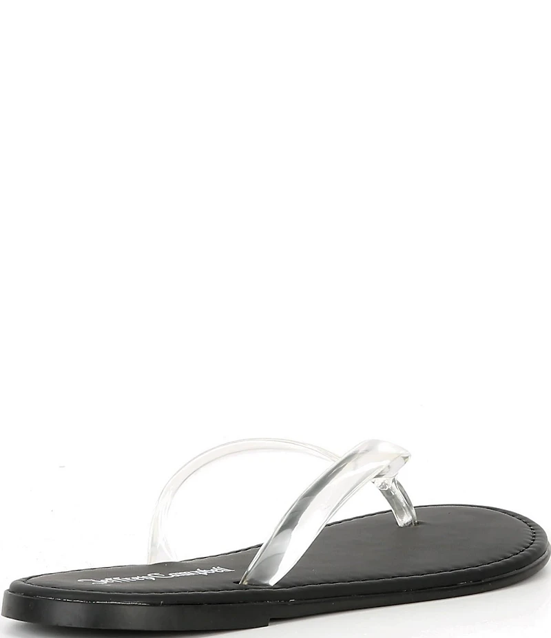Jeffrey Campbell Beached Clear Flip Flops