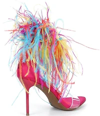 Jeffrey Campbell Bienvenue Feather Stiletto Heels