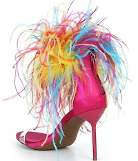 Jeffrey Campbell Bienvenue Feather Stiletto Heels