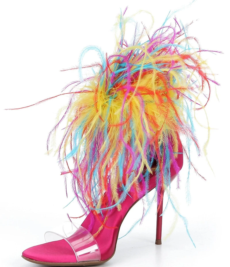 Jeffrey Campbell Bienvenue Feather Stiletto Heels