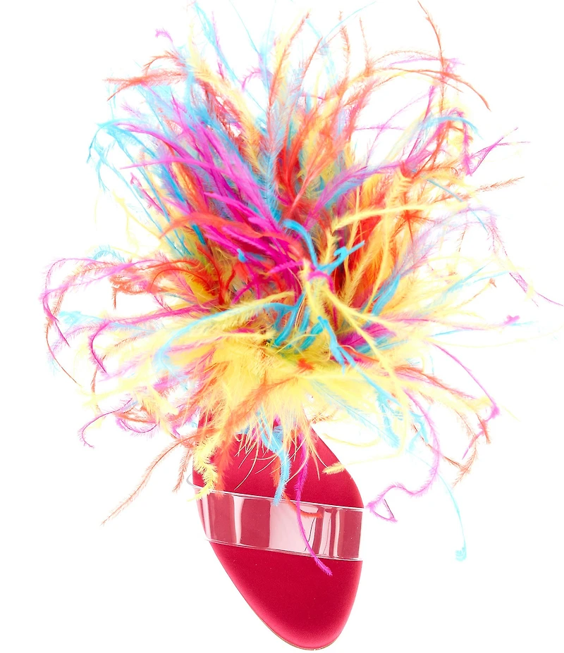 Jeffrey Campbell Bienvenue Feather Stiletto Heels