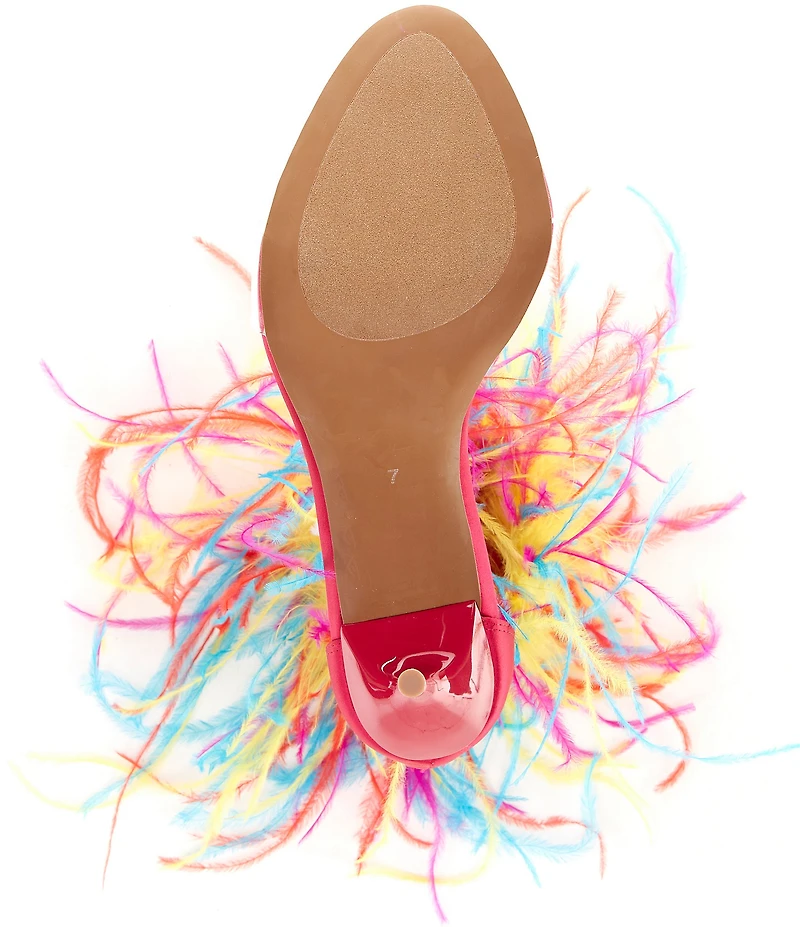 Jeffrey Campbell Bienvenue Feather Stiletto Heels
