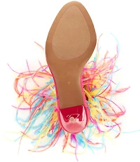 Jeffrey Campbell Bienvenue Feather Stiletto Heels