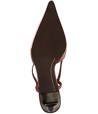 Jeffrey Campbell Booshky Leather Slingback Kitten Heel Pumps