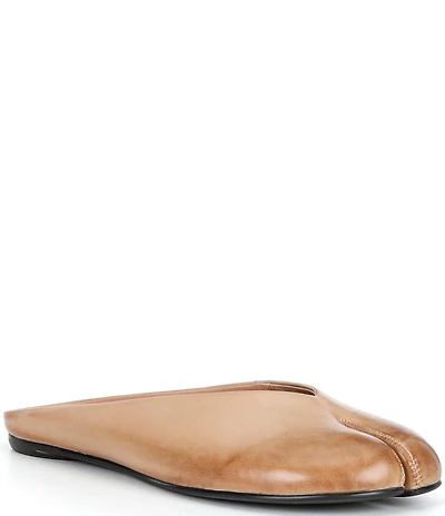 Jeffrey Campbell Cabalina Ruboff Leather Split Toe Mules