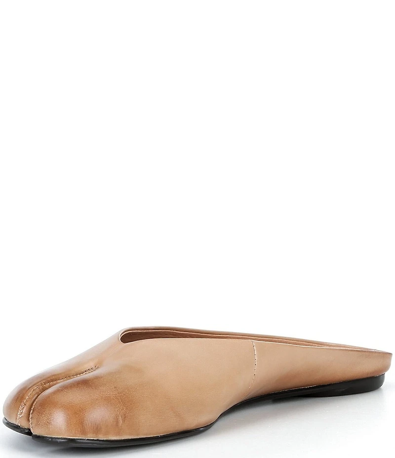 Jeffrey Campbell Cabalina Ruboff Leather Split Toe Mules