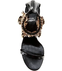 Jeffrey Campbell Charmz Leather Heart Ornament Ankle Strap Sandals