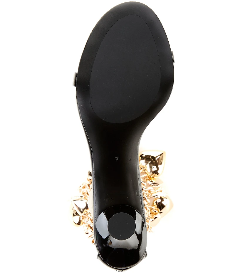 Jeffrey Campbell Charmz Leather Heart Ornament Ankle Strap Sandals