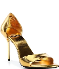 Jeffrey Campbell Cheat-Code Metallic Leather Dress Sandals