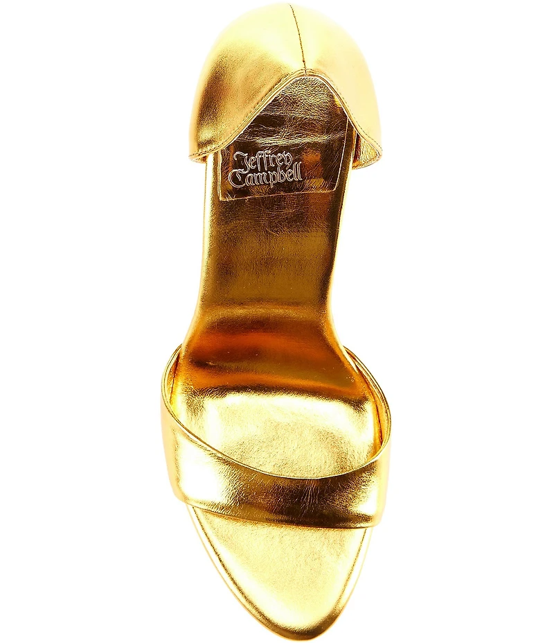 Jeffrey Campbell Cheat-Code Metallic Leather Dress Sandals