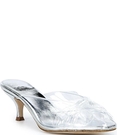 Jeffrey Campbell Crystala Clear Vinyl Kitten Heel Mules