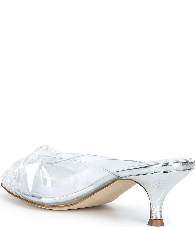 Jeffrey Campbell Crystala Clear Vinyl Kitten Heel Mules