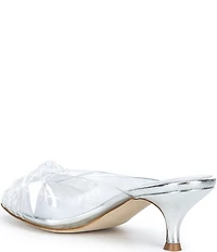 Jeffrey Campbell Crystala Clear Vinyl Kitten Heel Mules