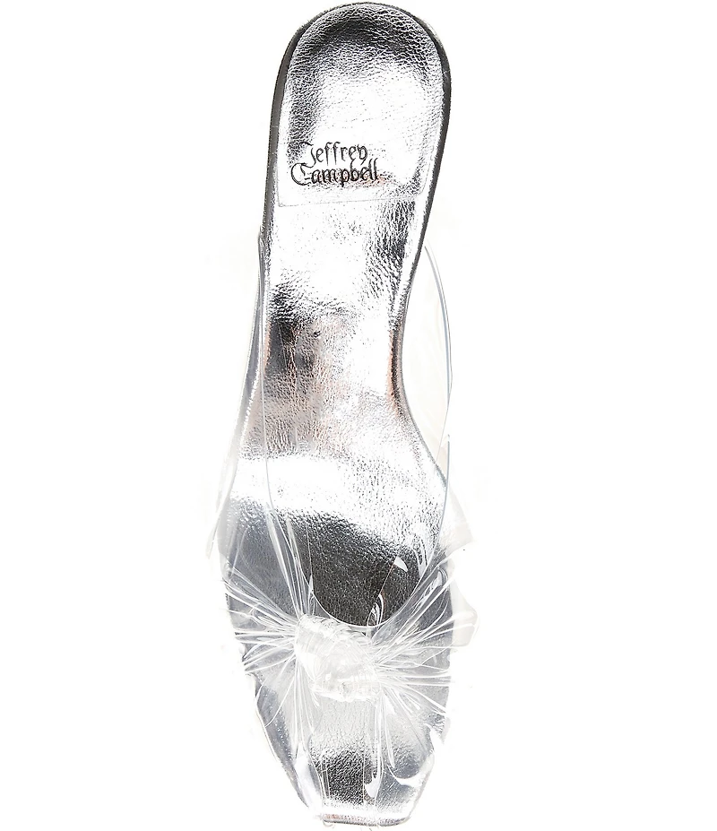 Jeffrey Campbell Crystala Clear Vinyl Kitten Heel Mules
