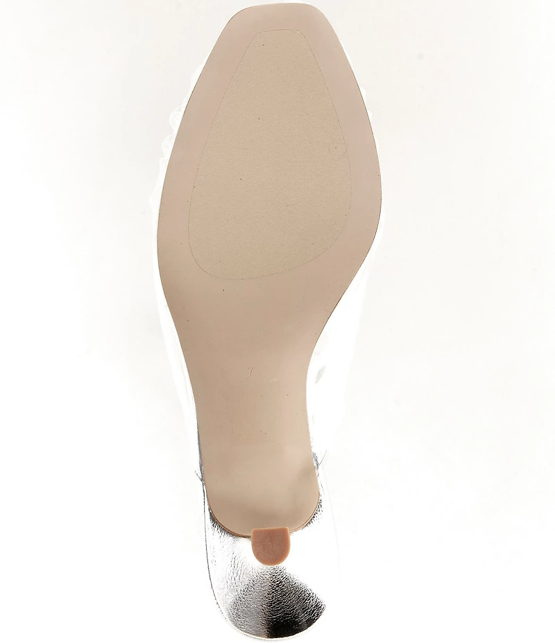 Jeffrey Campbell Crystala Clear Vinyl Kitten Heel Mules