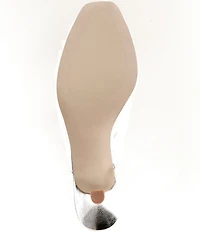 Jeffrey Campbell Crystala Clear Vinyl Kitten Heel Mules