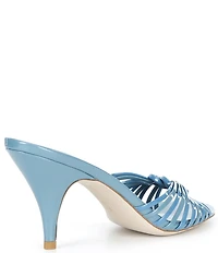 Jeffrey Campbell Constella Patent Woven Knot Dress Slide Sandals