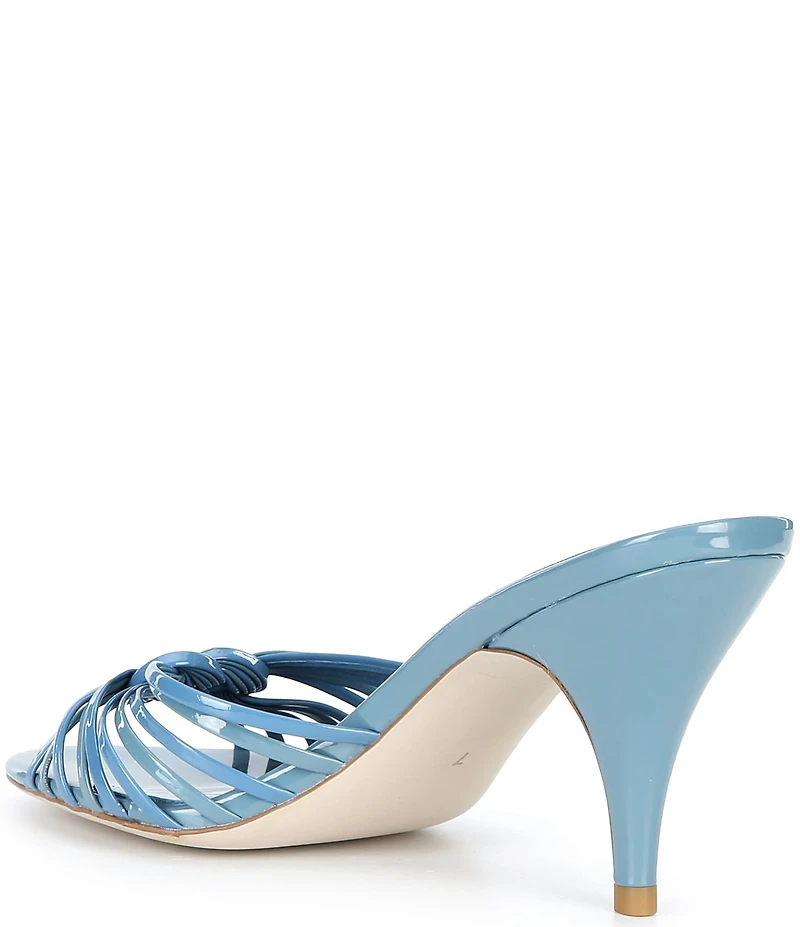 Jeffrey Campbell Constella Patent Woven Knot Dress Slide Sandals