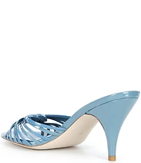 Jeffrey Campbell Constella Patent Woven Knot Dress Slide Sandals