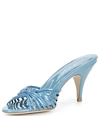 Jeffrey Campbell Constella Patent Woven Knot Dress Slide Sandals