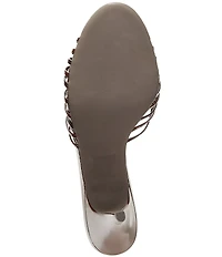 Jeffrey Campbell Constella Patent Woven Knot Dress Slide Sandals