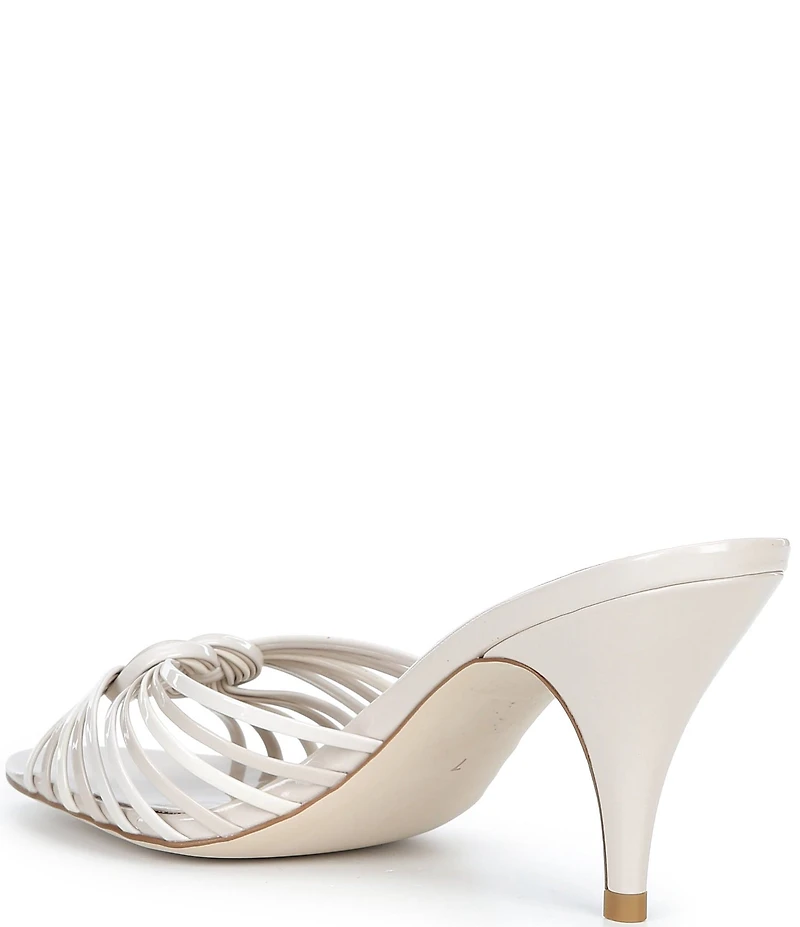 Jeffrey Campbell Constella Patent Woven Knot Dress Slide Sandals