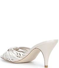Jeffrey Campbell Constella Patent Woven Knot Dress Slide Sandals
